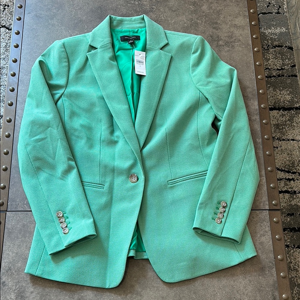 Ann taylor Women's Green Blazer and matching ankle pants